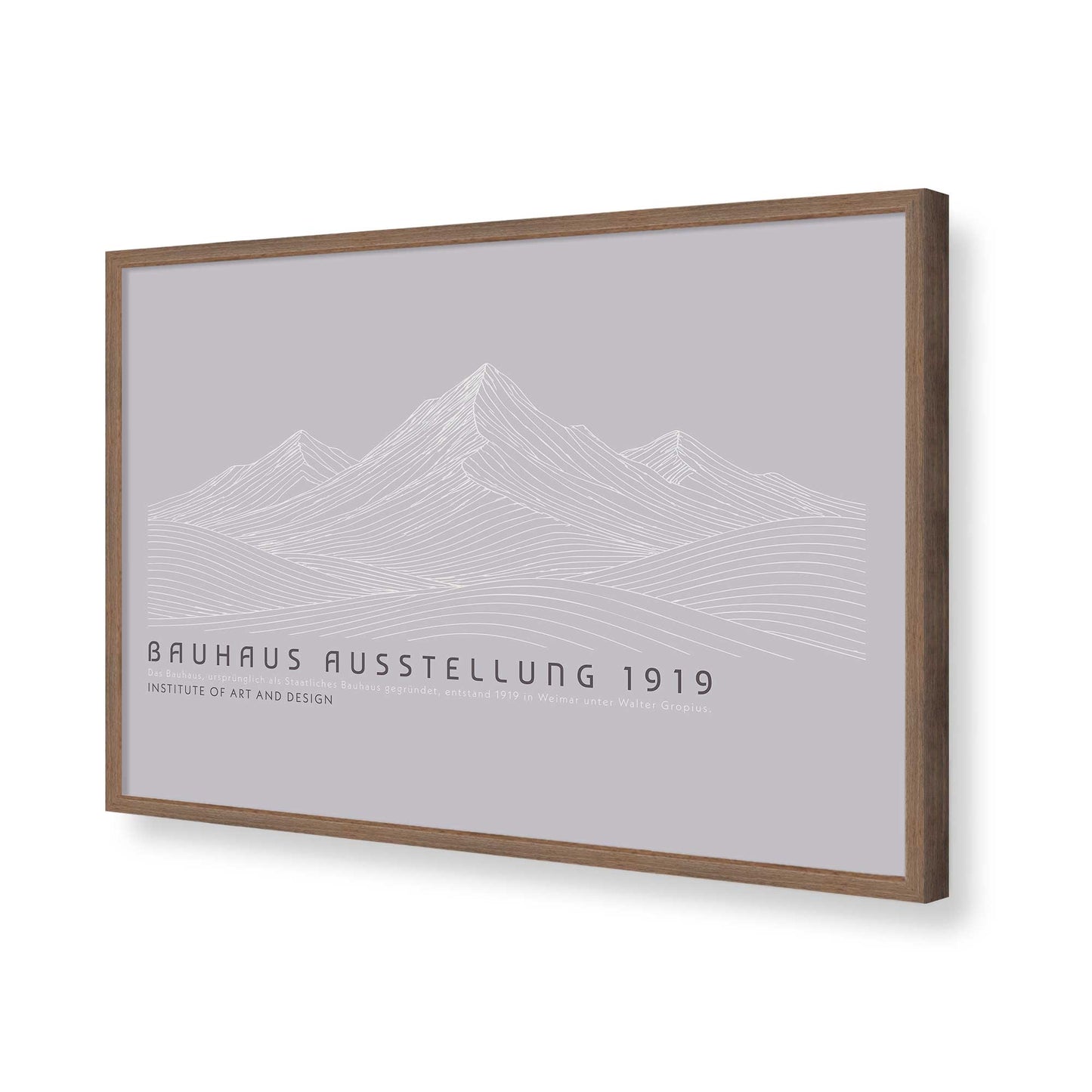 [Color:Walnut], Picture of art in a Walnut frame of the corner