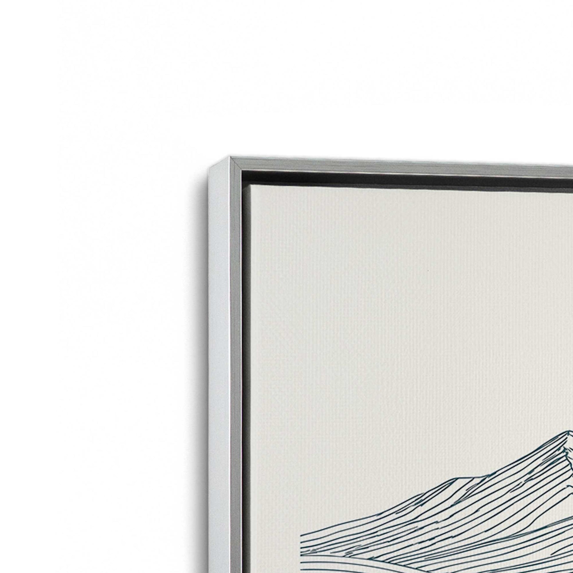 [Color:Polished Chrome], Picture of art in a Polished Chrome frame at an angle