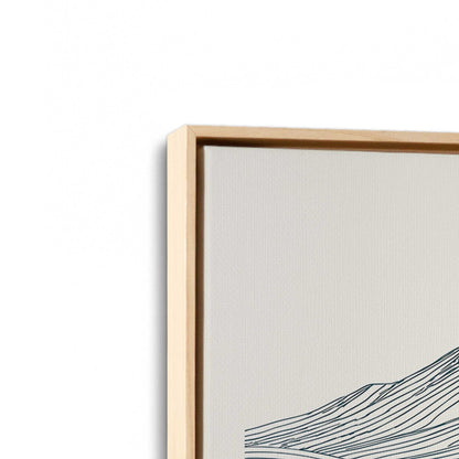 [Color:American Maple], Picture of art in a American Maple frame at an angle