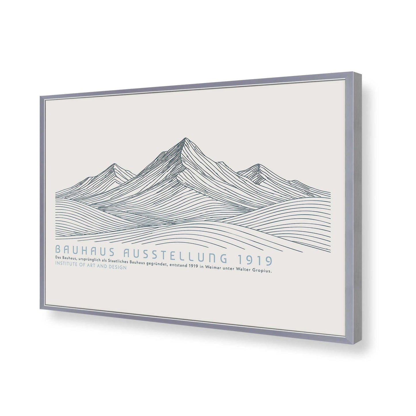 [Color:Polished Chrome], Picture of art in a Polished Chrome frame of the corner