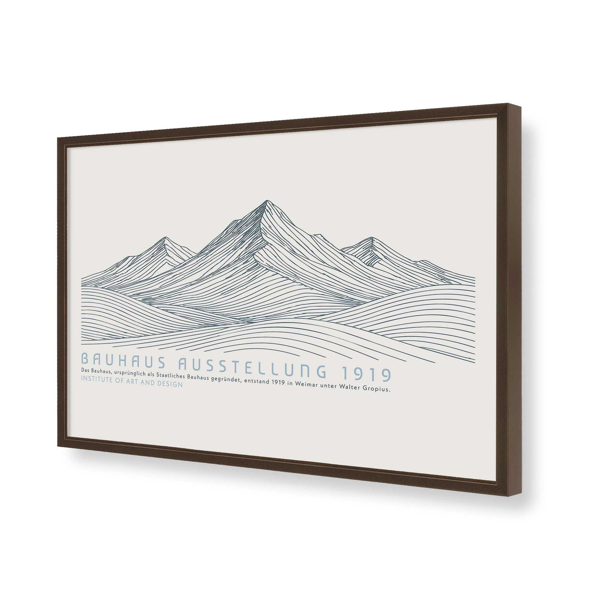 [Color:Brown], Picture of art in a Brown frame of the corner