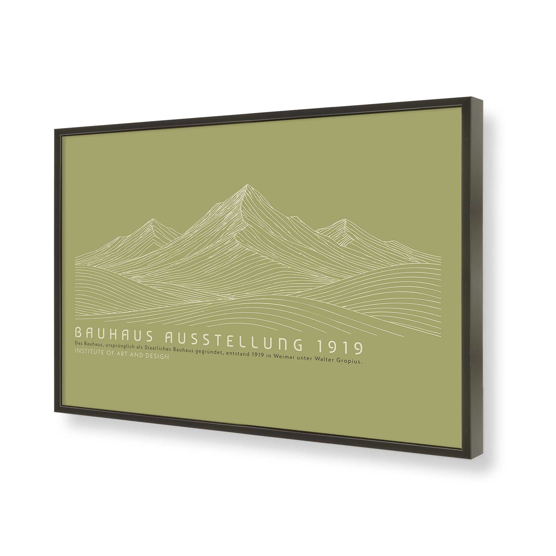 [Color:Satin Black], Picture of art in a Satin Black frame of the corner