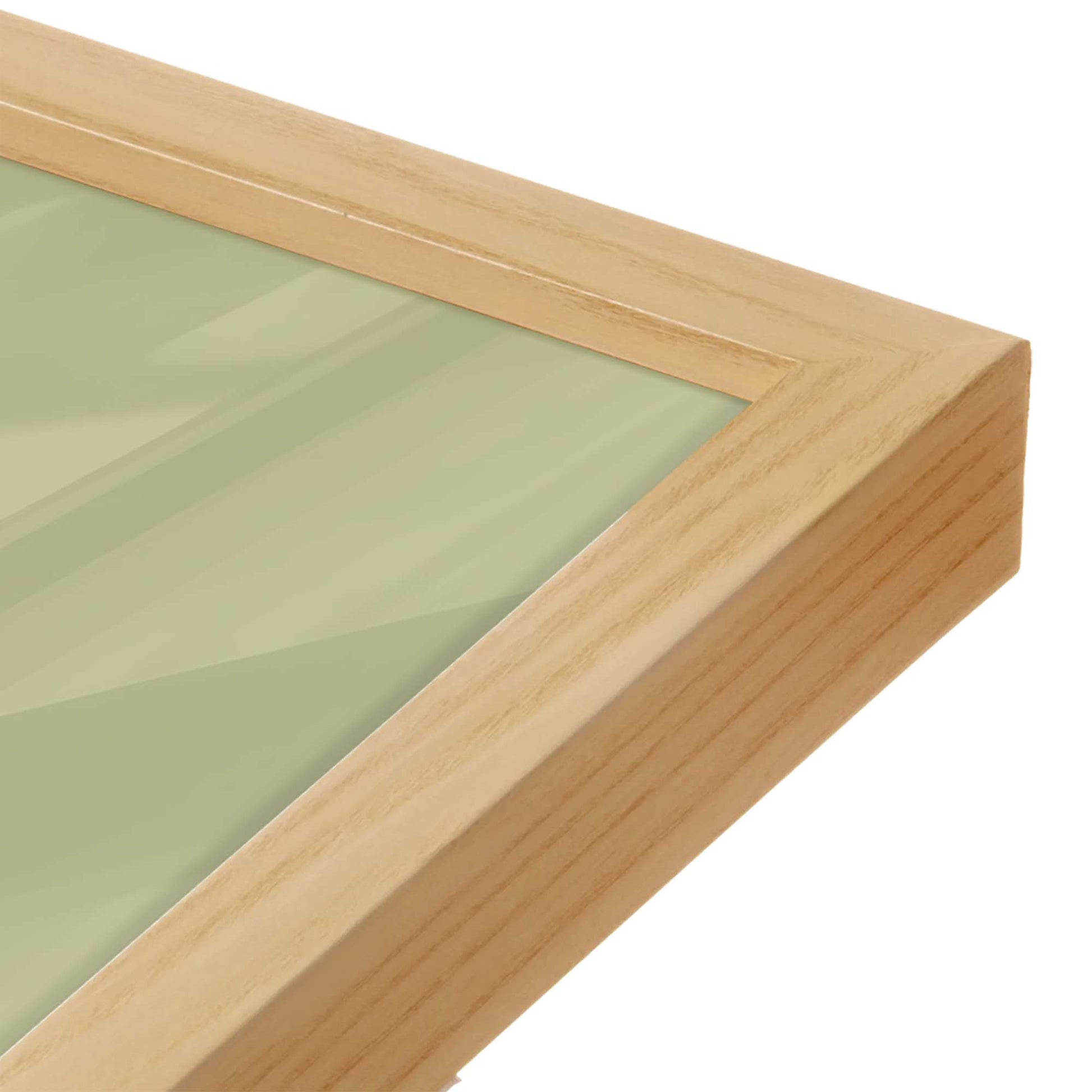 [Color:American Maple], Picture of art in a American Maple frame at an angle