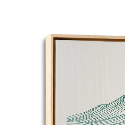 [Color:American Maple], Picture of art in a American Maple frame at an angle