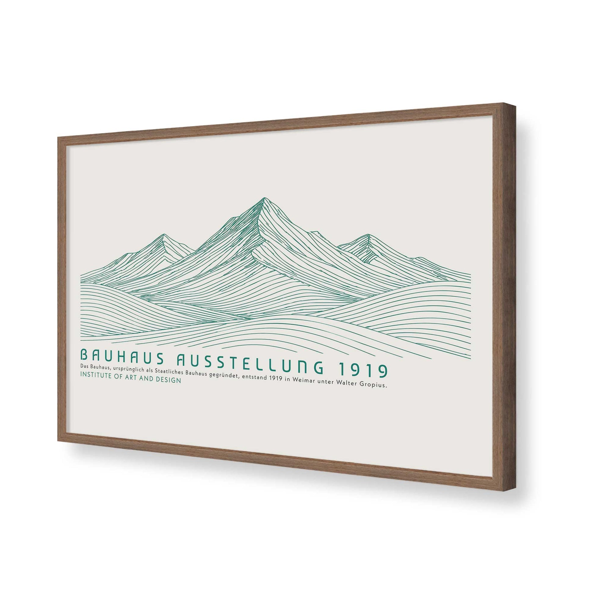[Color:Walnut], Picture of art in a Walnut frame of the corner
