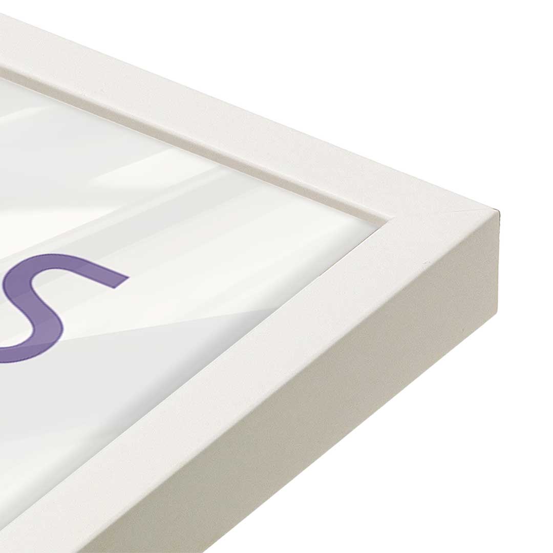 [Color:Opaque White], Picture of art in an Opaque White frame of the corner