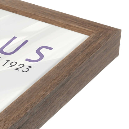 [Color:Walnut], Picture of art in a Walnut frame of the corner