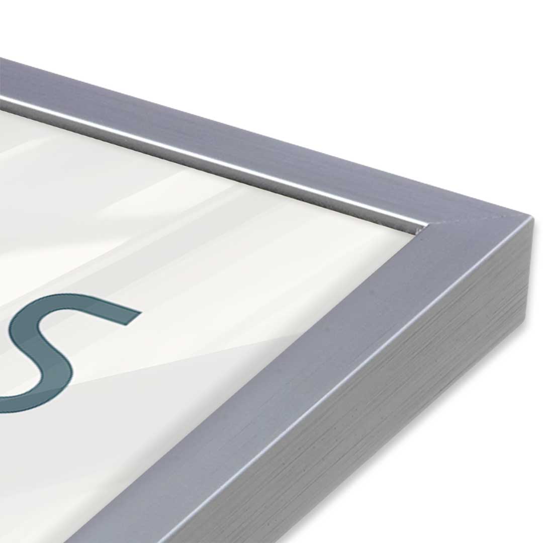 [Color:Polished Chrome], Picture of art in a Polished Chrome frame of the corner