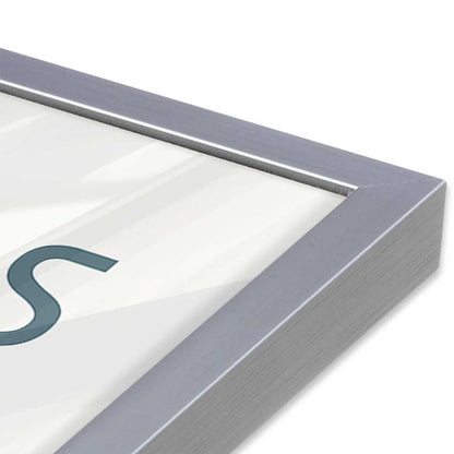 [Color:Polished Chrome], Picture of art in a Polished Chrome frame of the corner