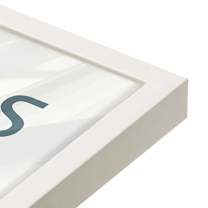 [Color:Opaque White], Picture of art in an Opaque White frame of the corner