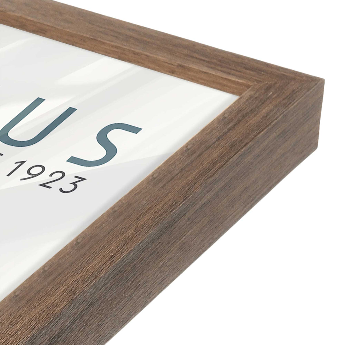 [Color:Walnut], Picture of art in a Walnut frame of the corner