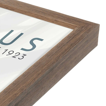 [Color:Walnut], Picture of art in a Walnut frame of the corner