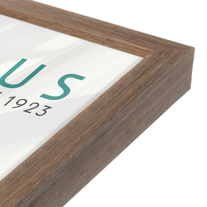 [Color:Walnut], Picture of art in a Walnut frame of the corner