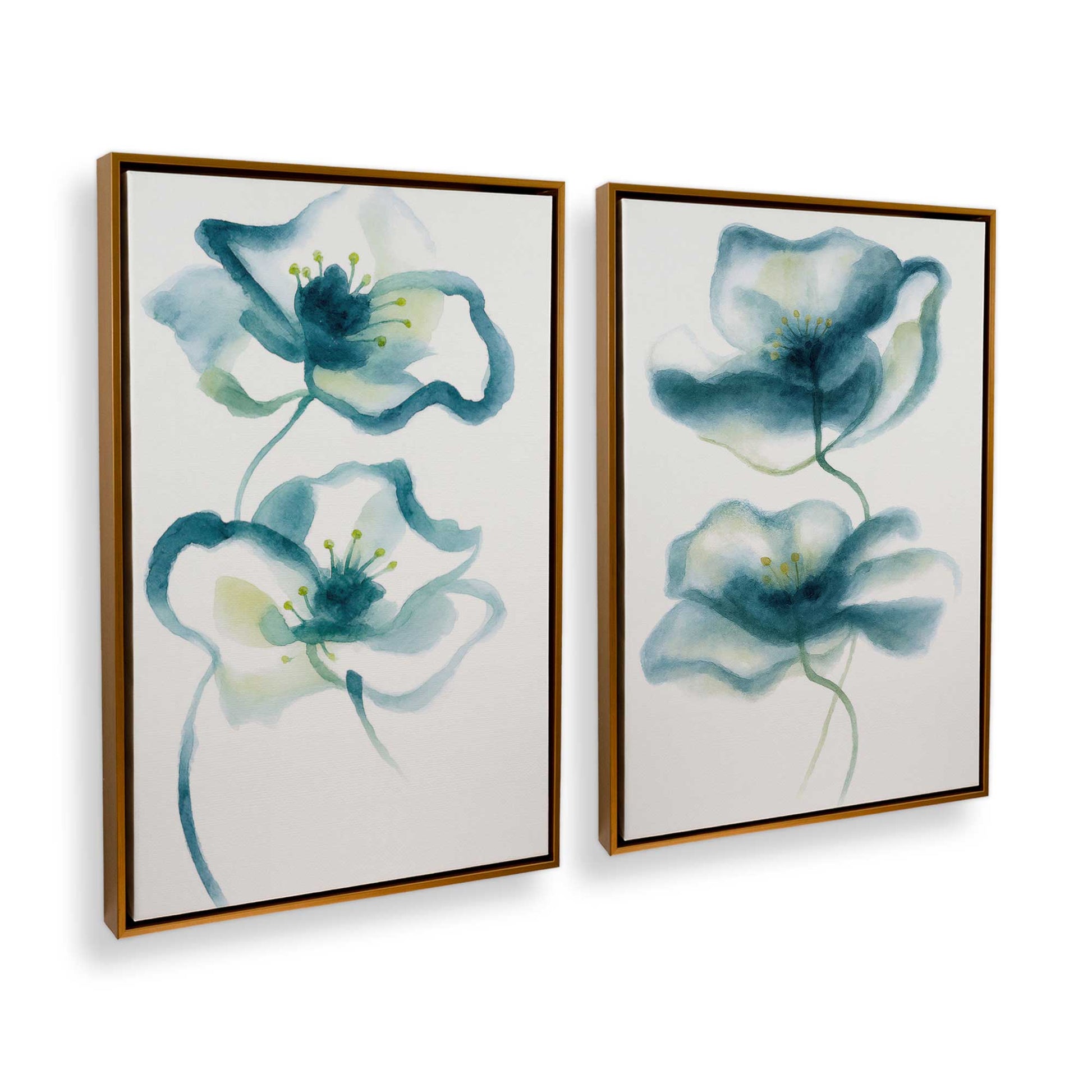 [Color:Polished Gold], Picture of art in a Polished Gold frame at an angle