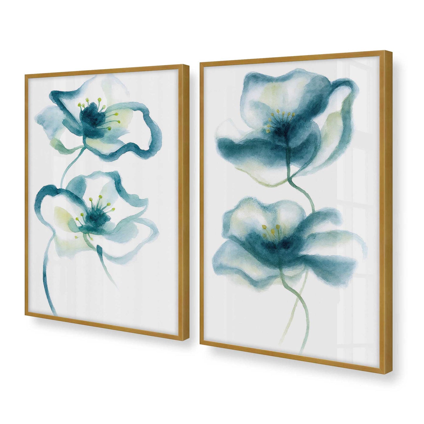 [Color:Polished Gold], Picture of art in a Polished Gold frame at an angle