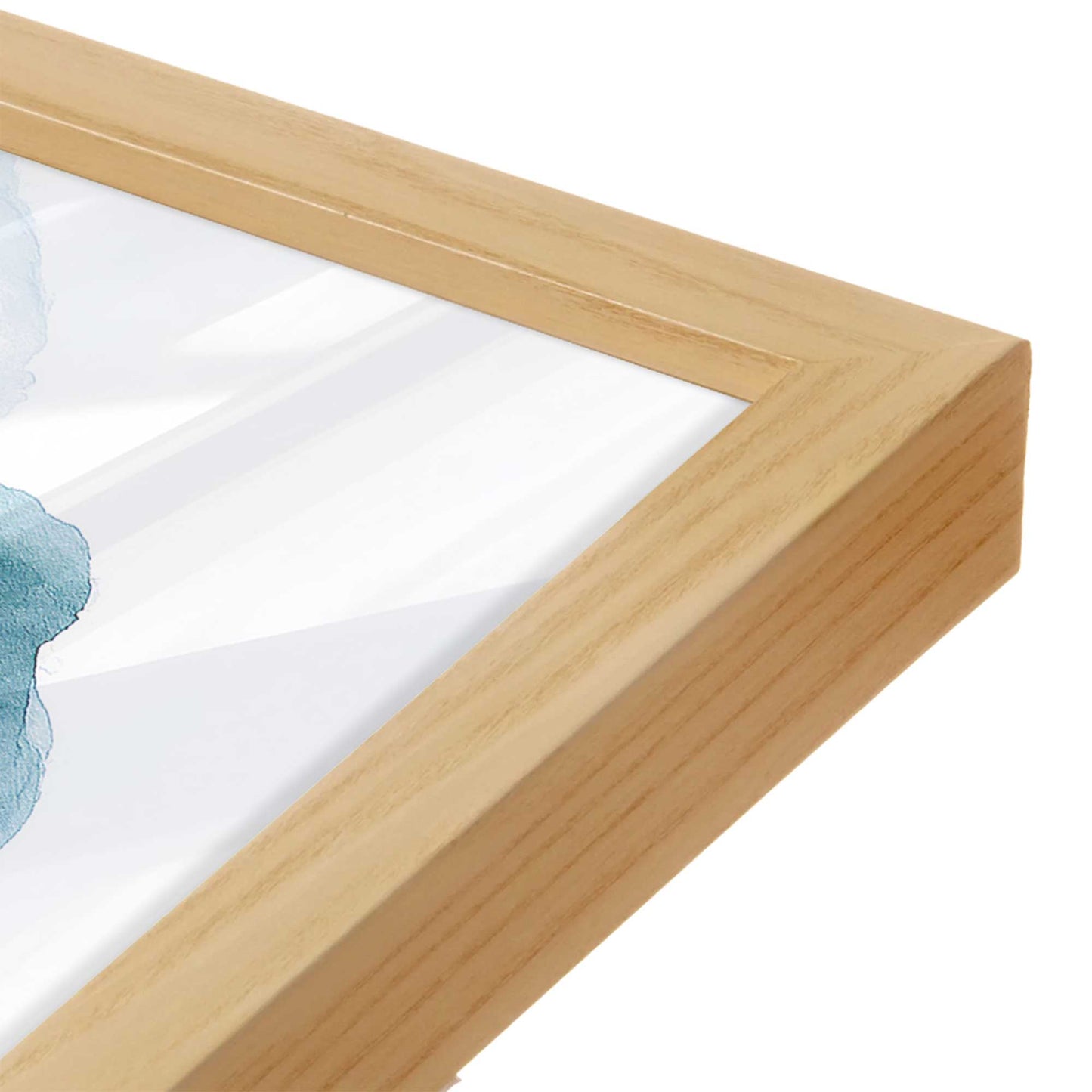 [Color:American Maple], Picture of art in a American Maple frame of the corner
