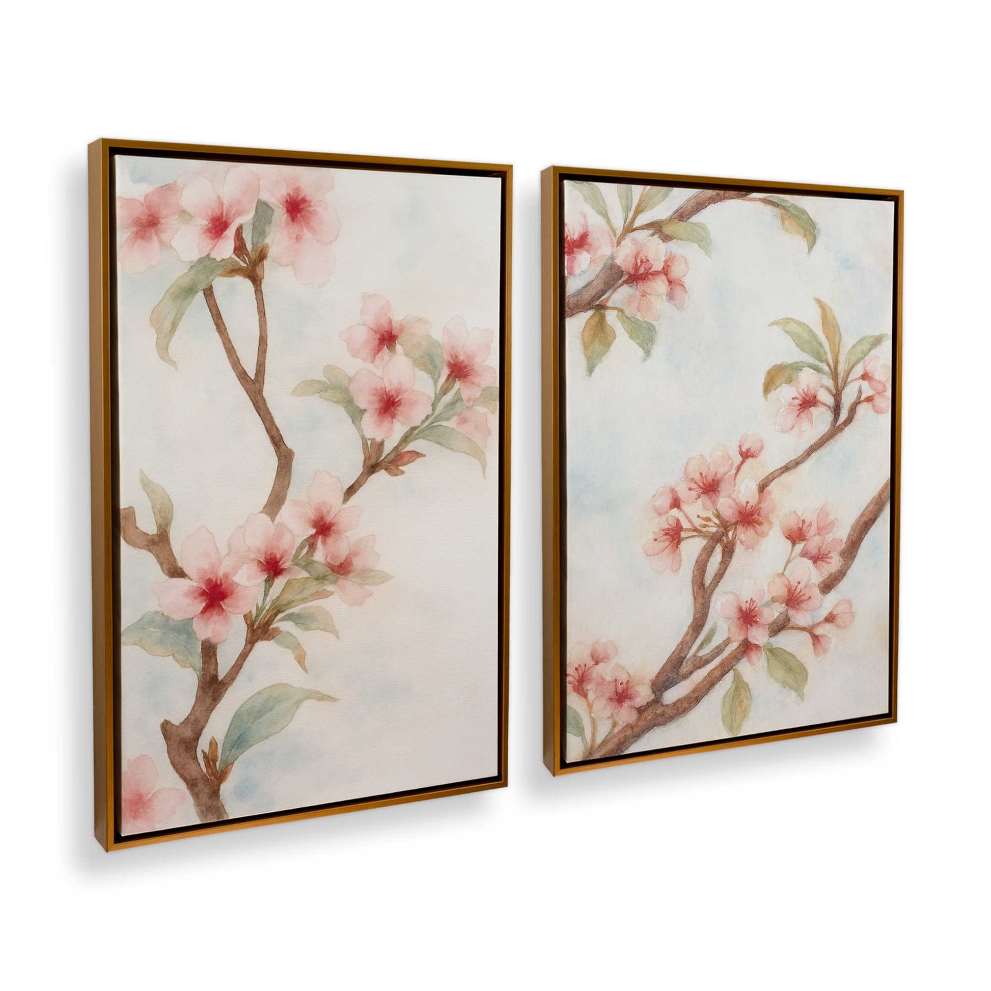 [Color:Polished Gold], Picture of art in a Polished Gold frame at an angle