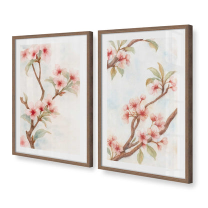 [Color:Walnut], Picture of art in a Walnut frame at an angle
