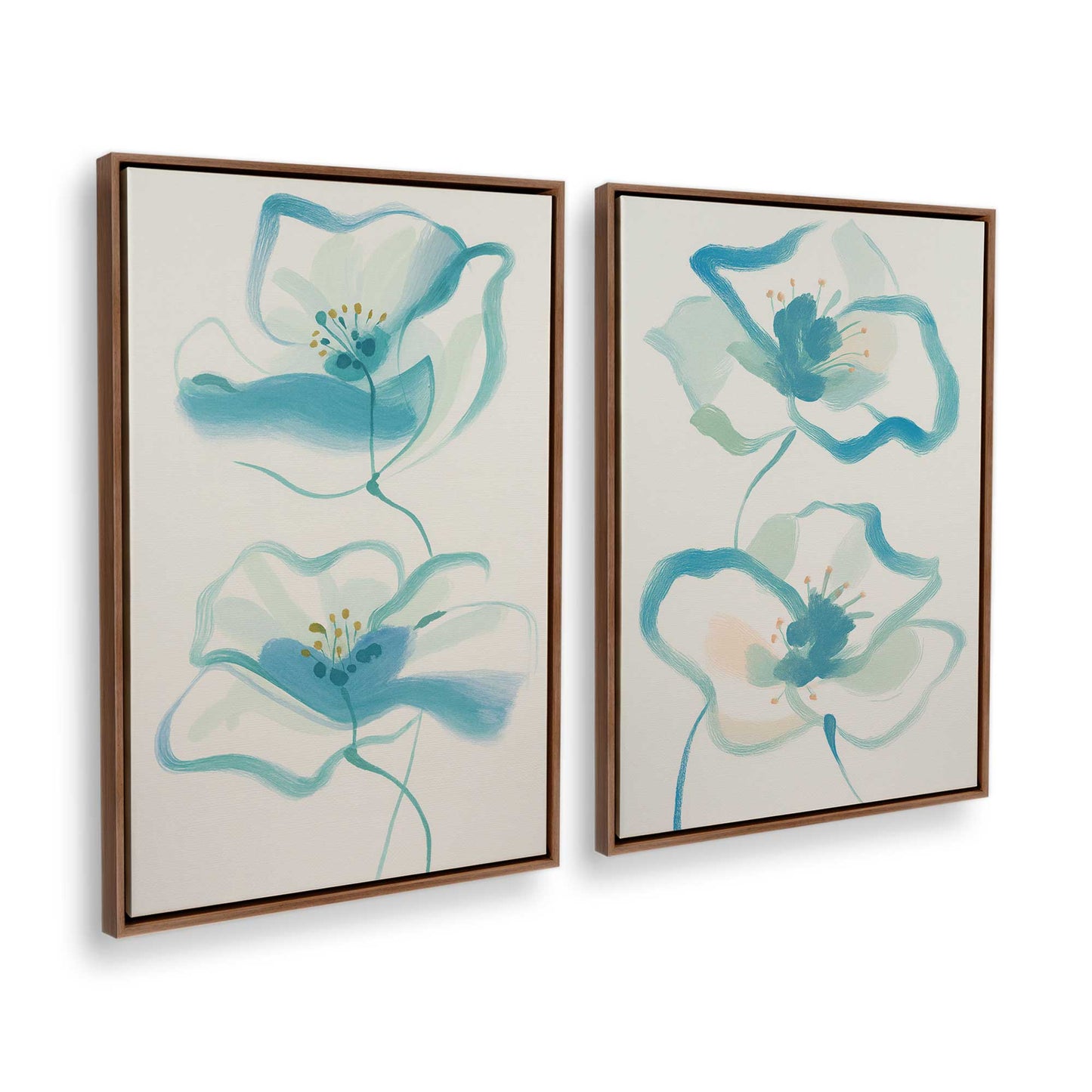 [Color:Walnut], Picture of art in a Walnut frame at an angle