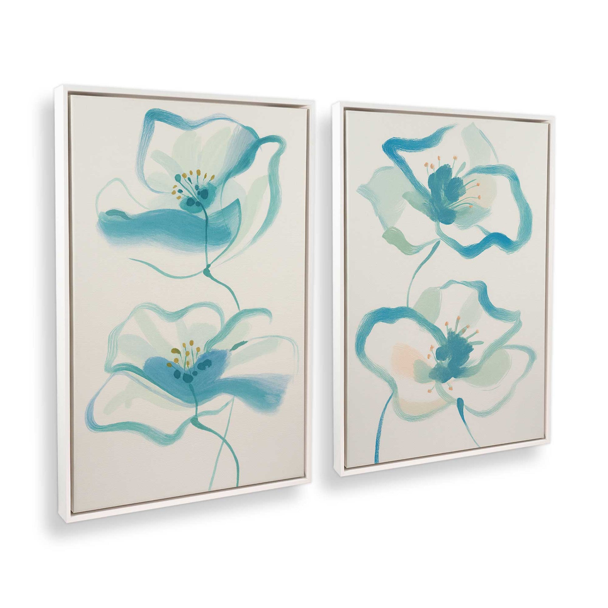 [Color:Opaque White], Picture of art in a White frame at an angle