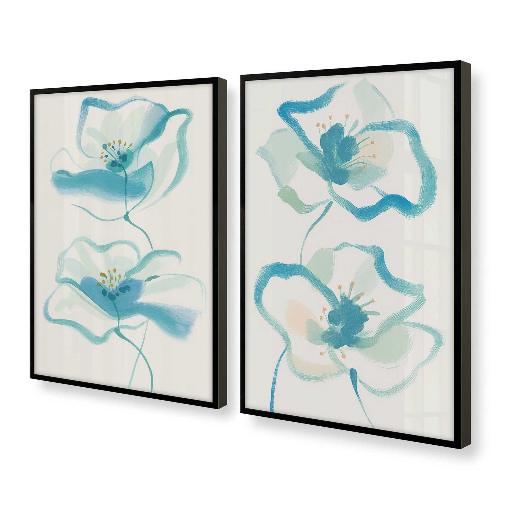 [Color:Satin Black], Picture of art in a Satin Black frame at an angle