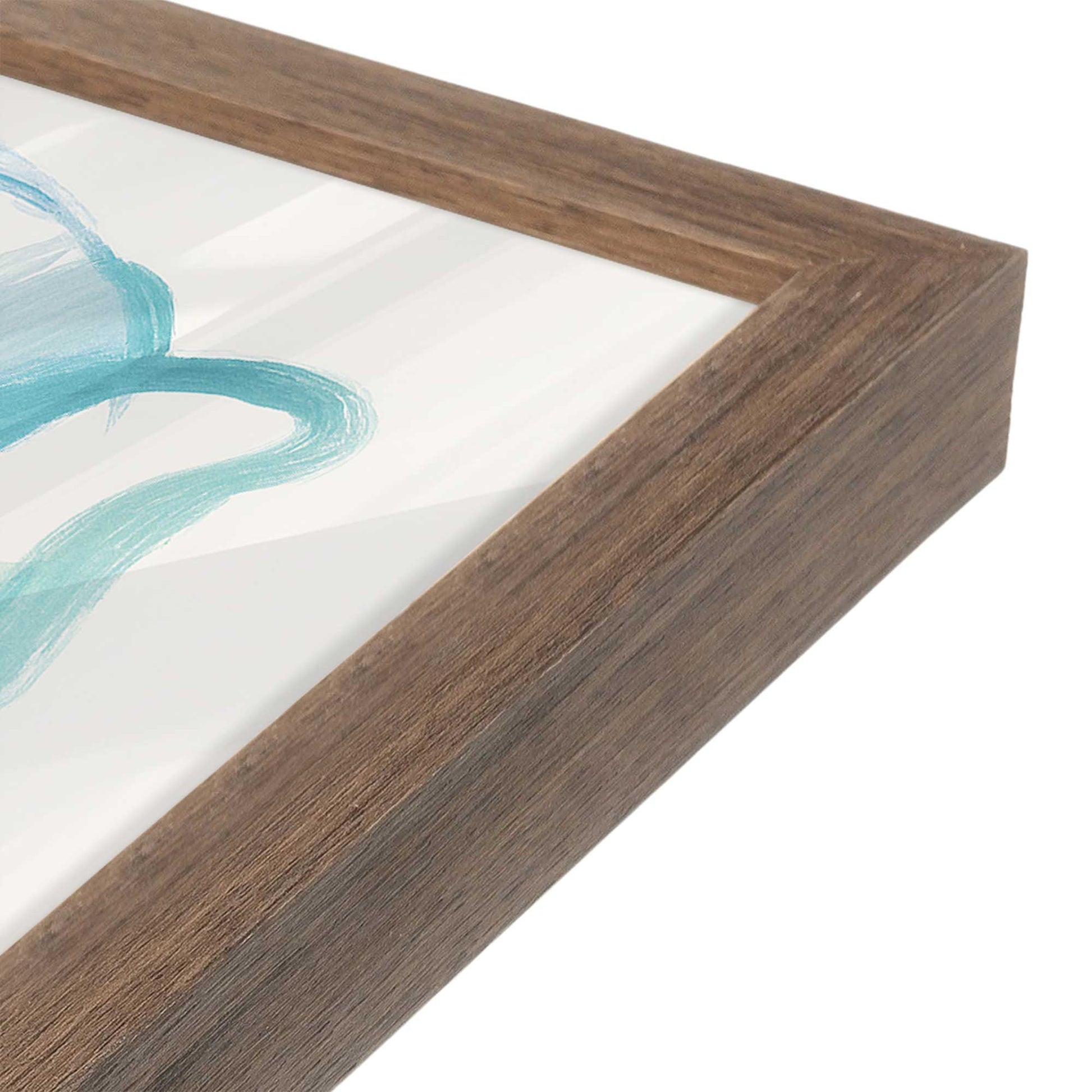 [Color:Walnut], Picture of art in a Walnut frame of the corner