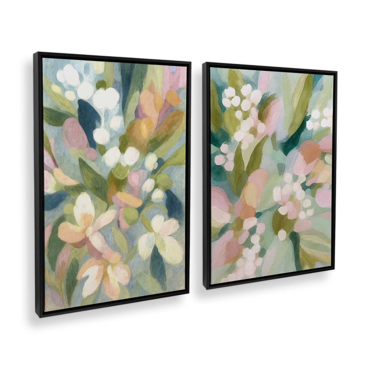 [Color:Satin Black], Picture of art in a Satin Black frame at an angle