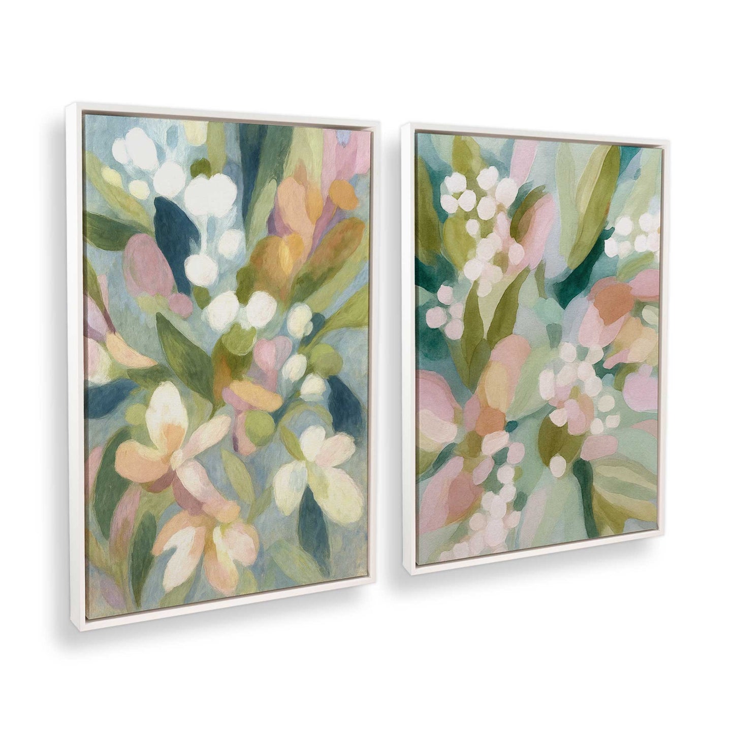 [Color:Opaque White], Picture of art in a White frame at an angle