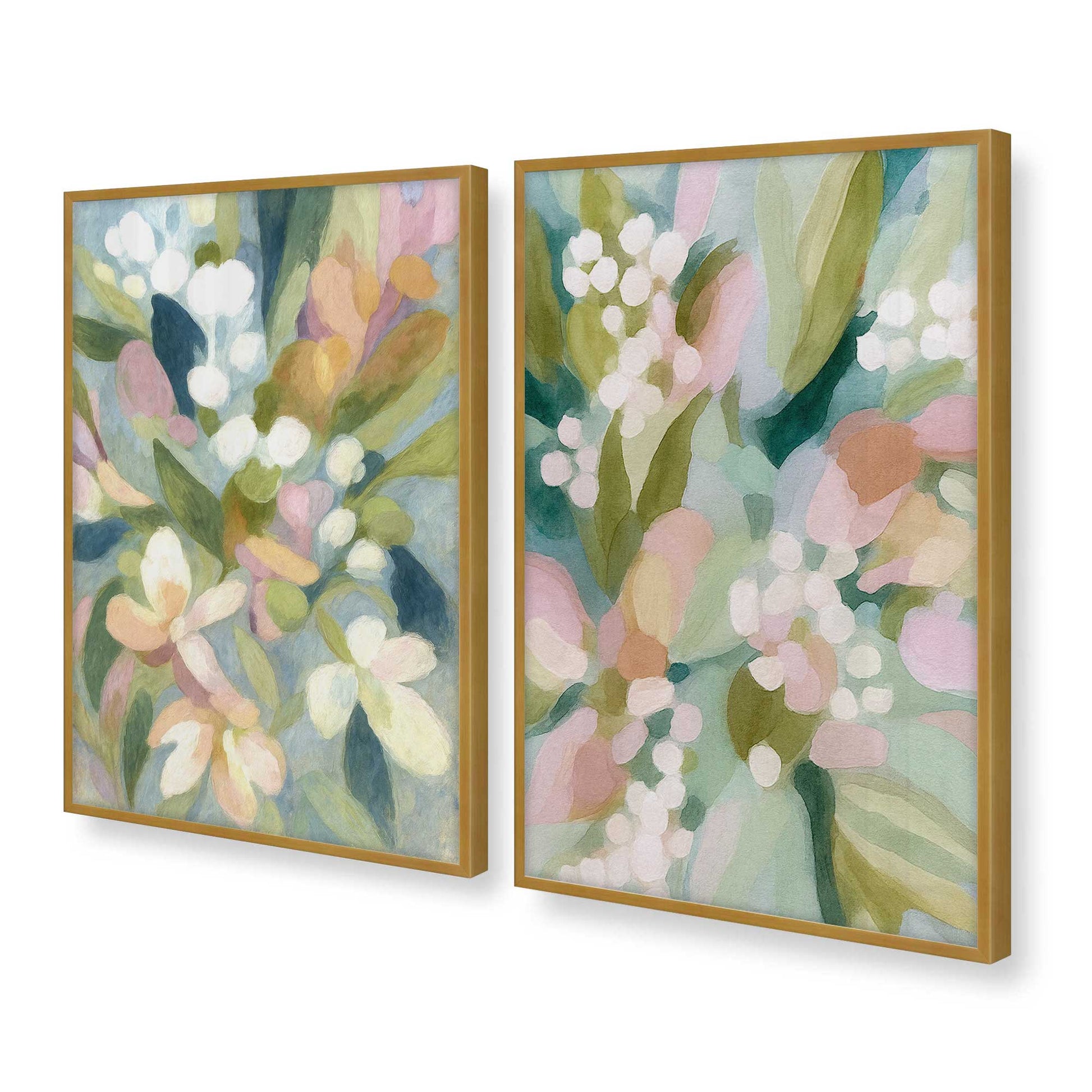[Color:Polished Gold], Picture of art in a Polished Gold frame at an angle