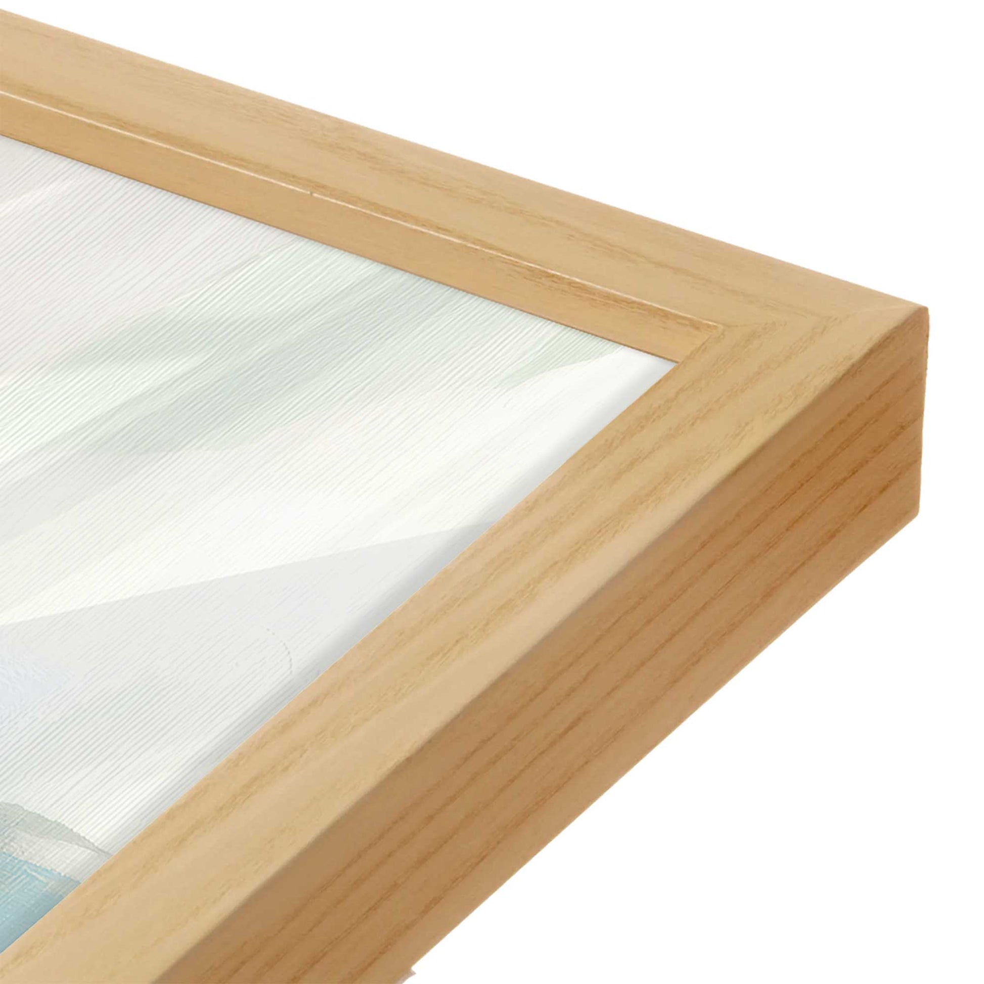 [Color:American Maple], Picture of art in a American Maple frame of the corner