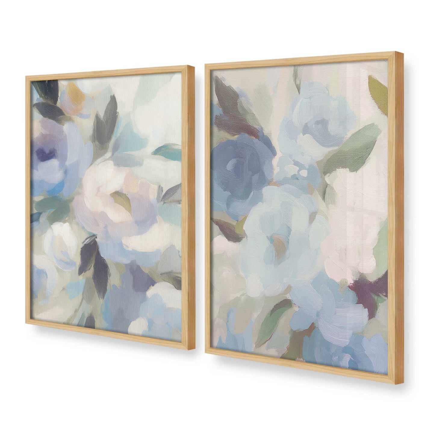 [Color:American Maple], Picture of art in a American Maple frame at an angle