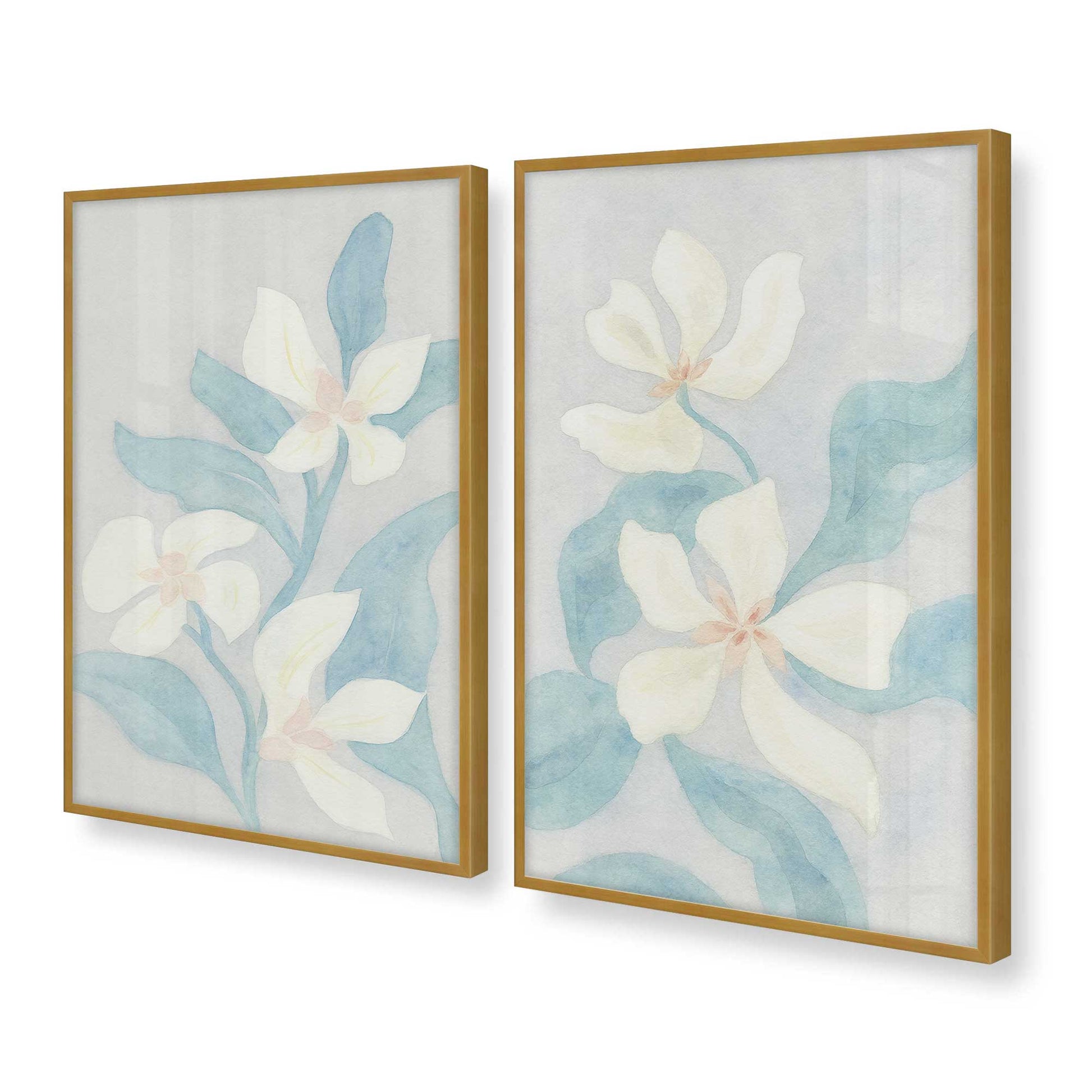 [Color:Polished Gold], Picture of art in a Polished Gold frame at an angle