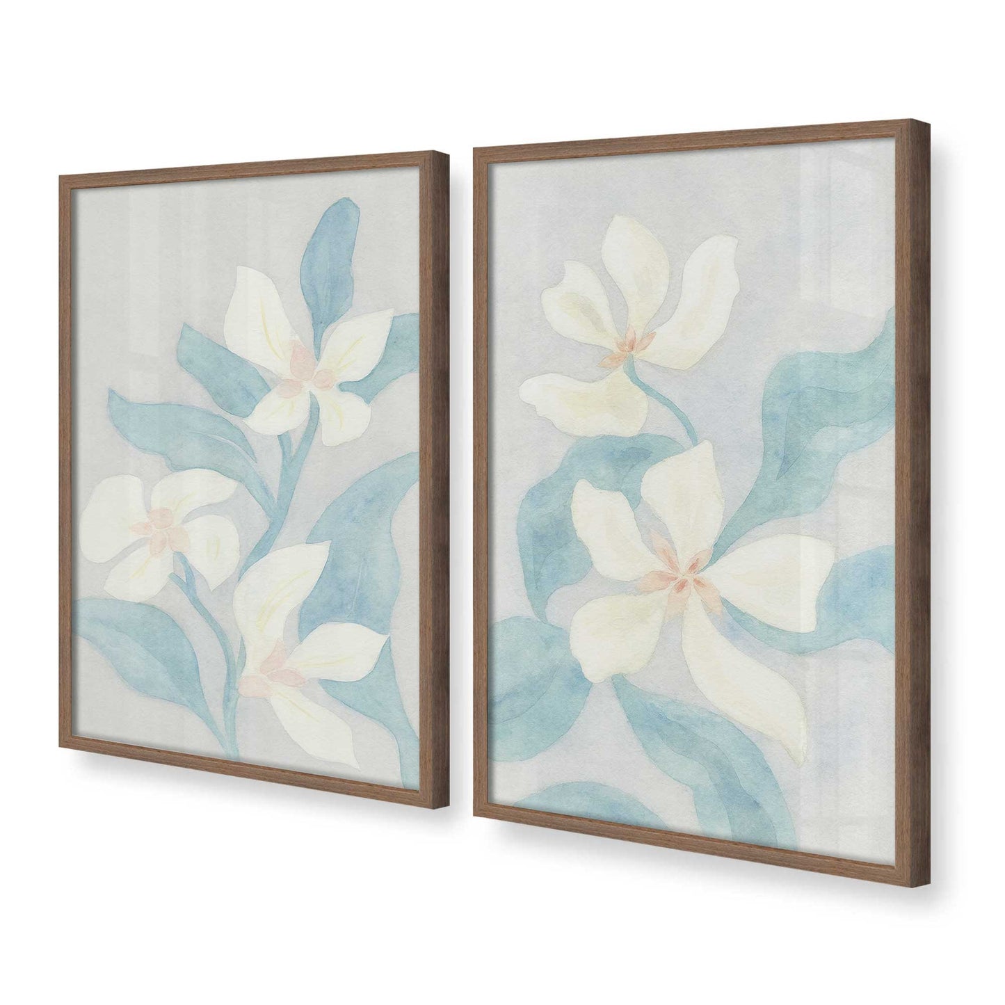 [Color:Walnut], Picture of art in a Walnut frame at an angle