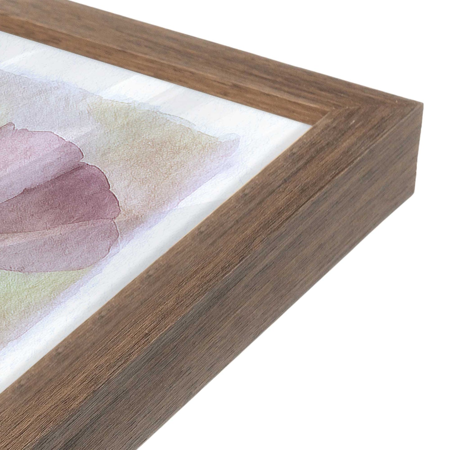 [Color:Walnut], Picture of art in a Walnut frame of the corner