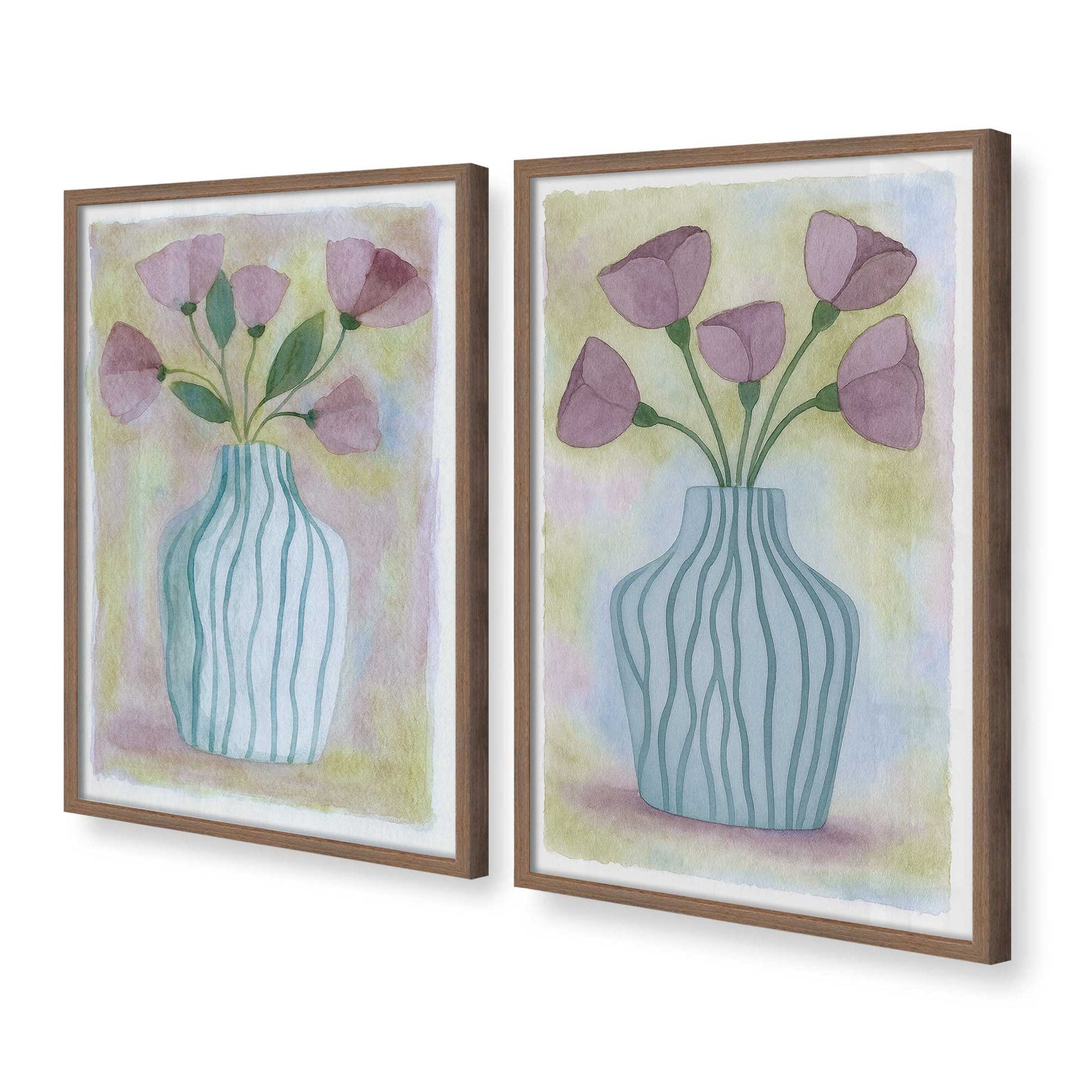 [Color:Walnut], Picture of art in a Walnut frame at an angle