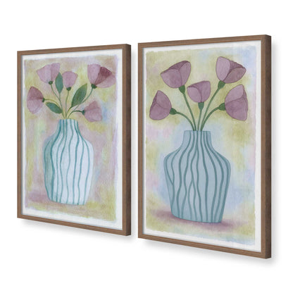 [Color:Walnut], Picture of art in a Walnut frame at an angle