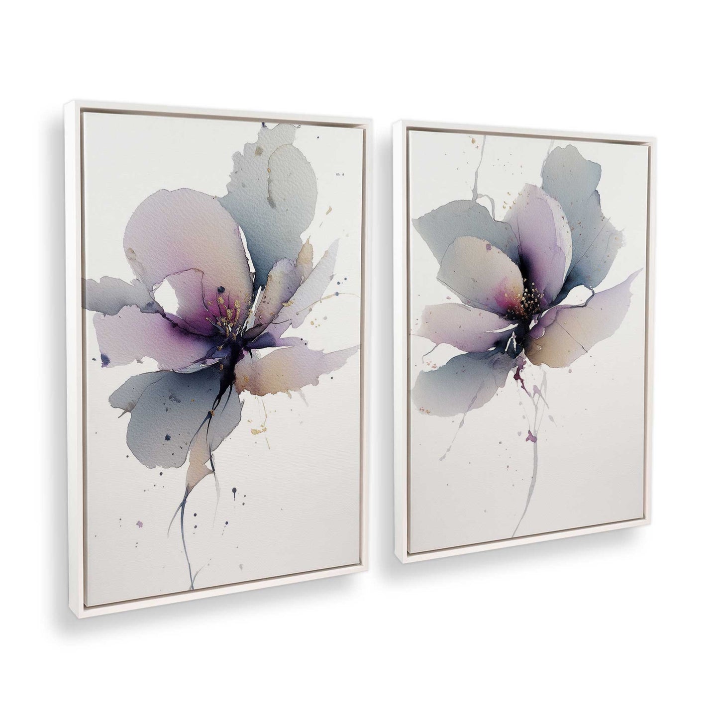 [Color:Opaque White], Picture of art in a White frame at an angle