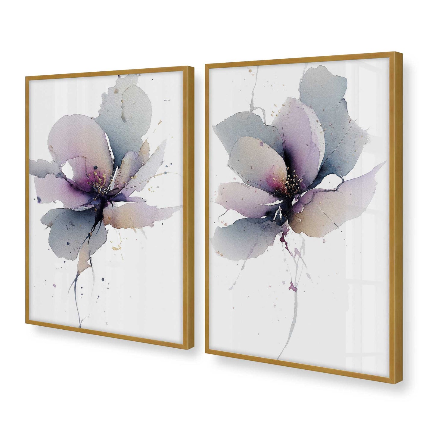 [Color:Polished Gold], Picture of art in a Polished Gold frame at an angle