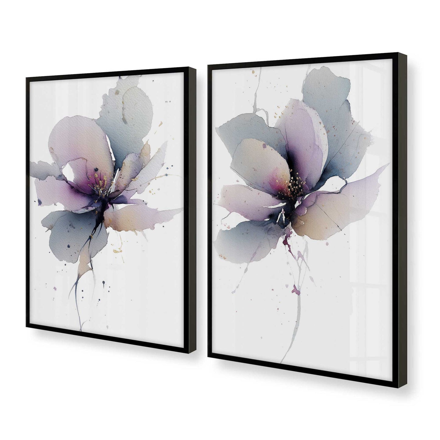 [Color:Satin Black], Picture of art in a Satin Black frame at an angle
