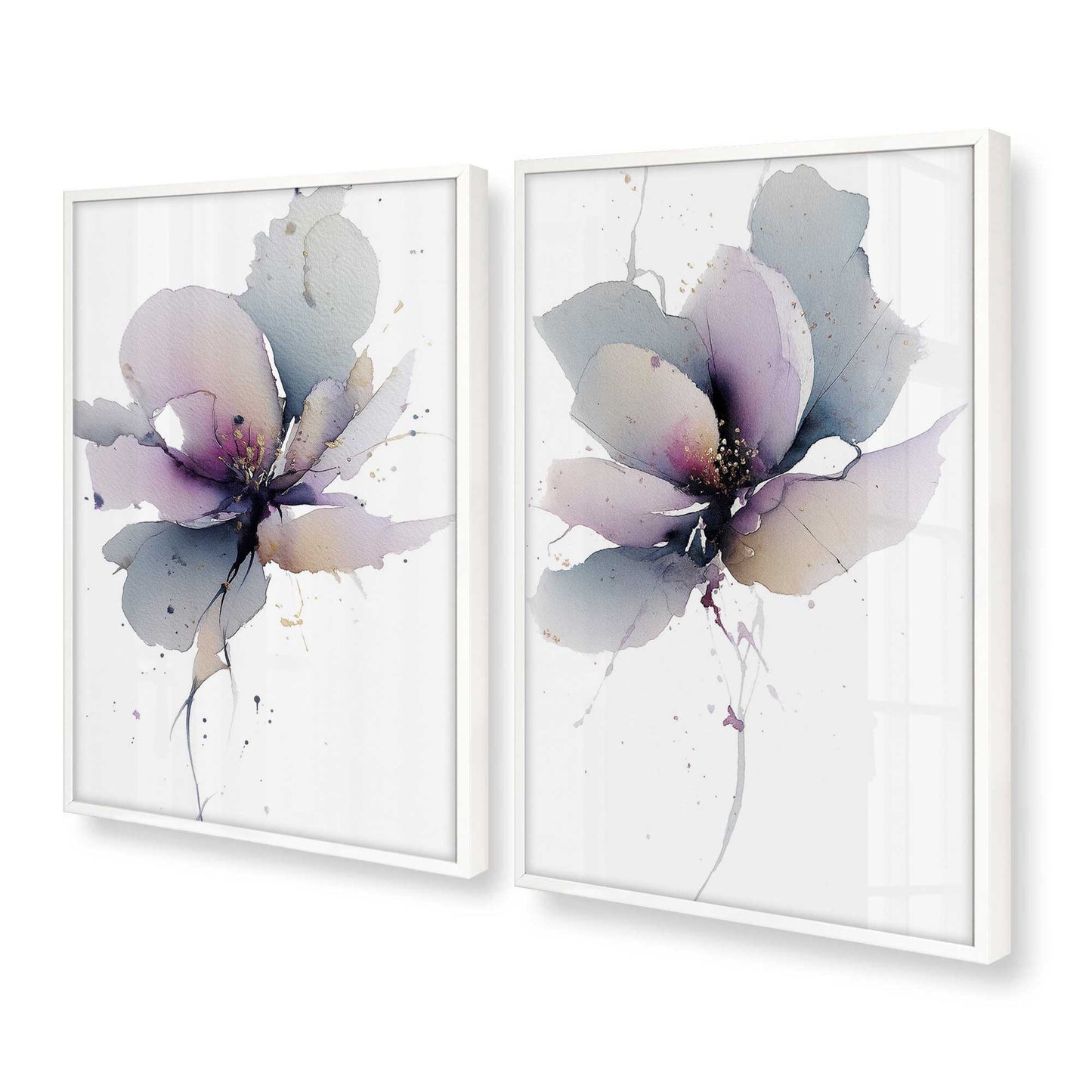 [Color:Opaque White], Picture of art in a Opaque White frame at an angle