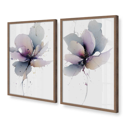 [Color:Walnut], Picture of art in a Walnut frame at an angle