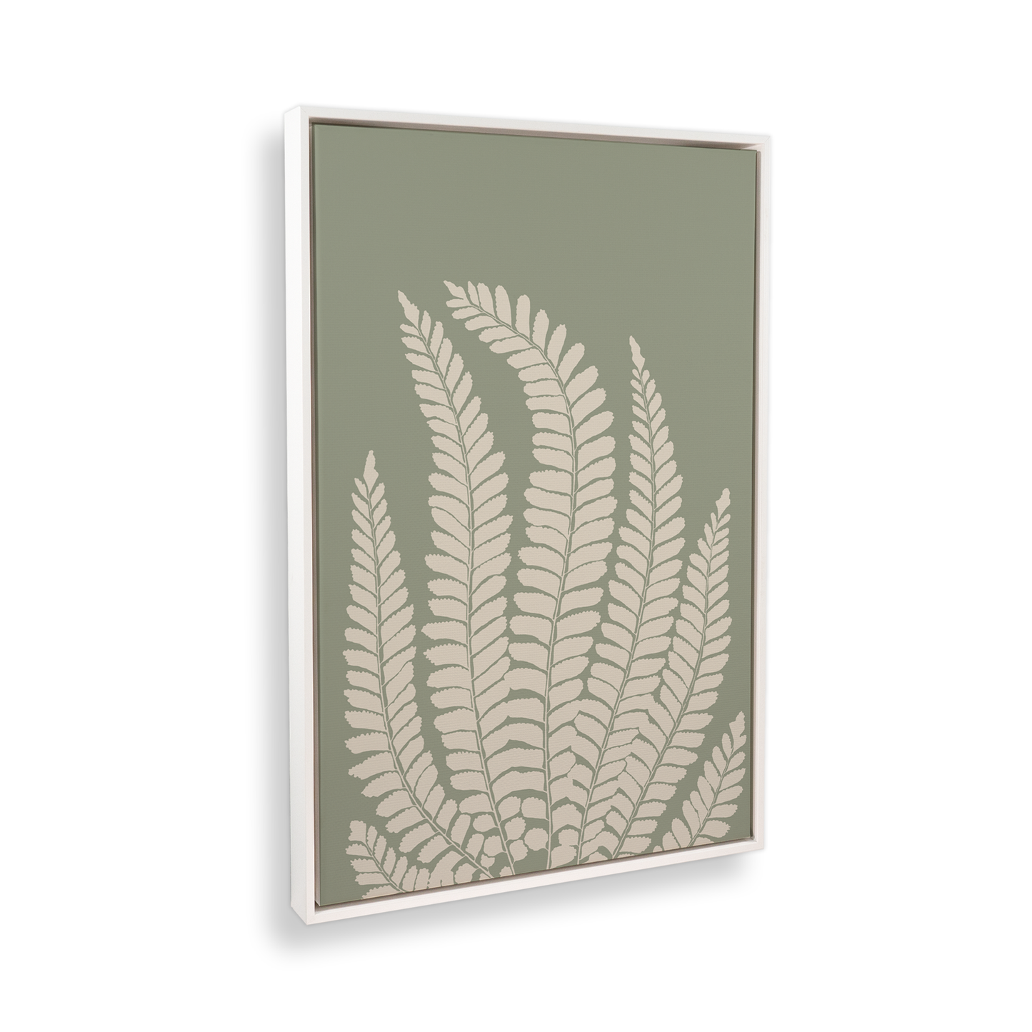 [color:Opaque White], Picture of art in a black frame at angle