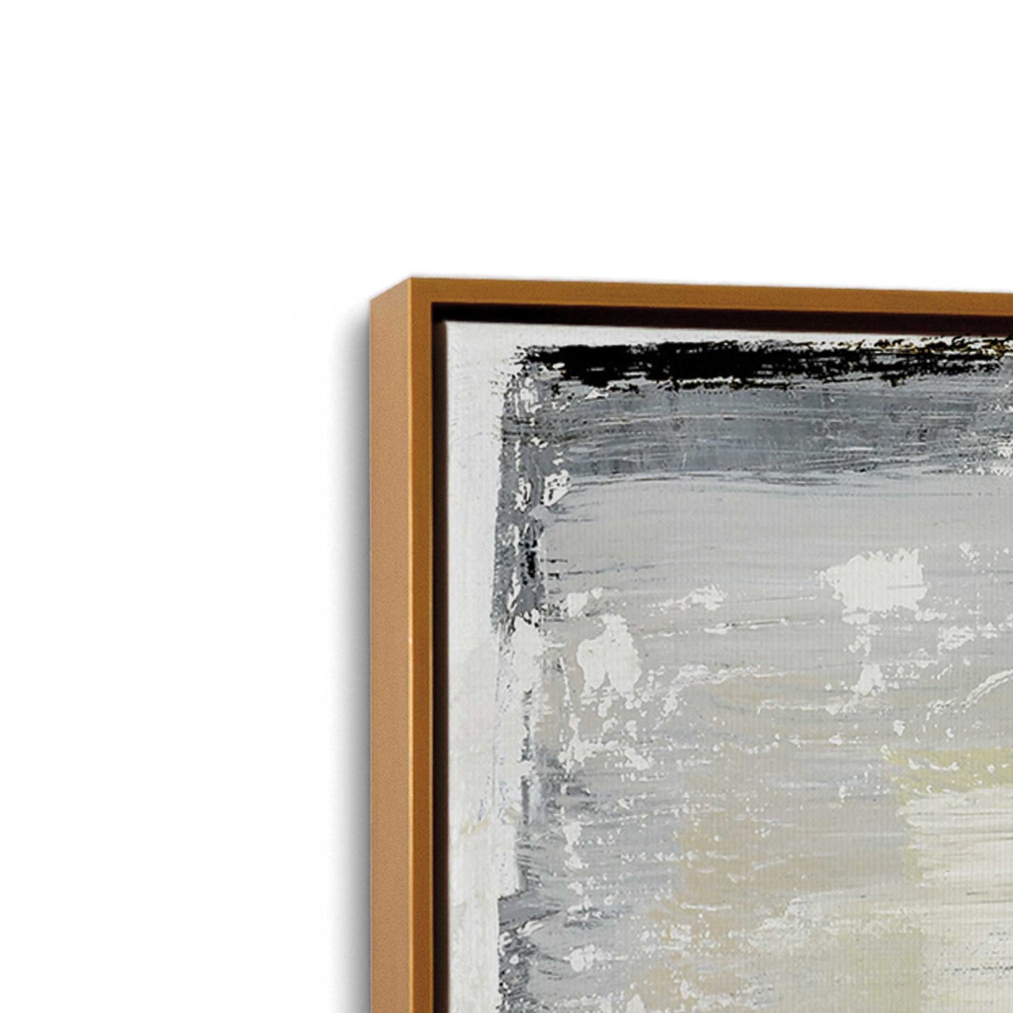 [Color:Polished Gold], Picture of art in a Polished Gold frame at an angle