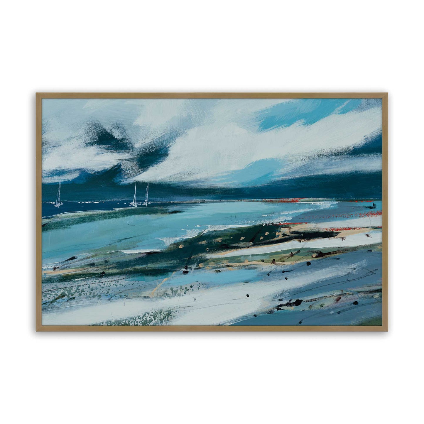 [Color:Brushed Gold], Picture of art in a Brushed Gold frame