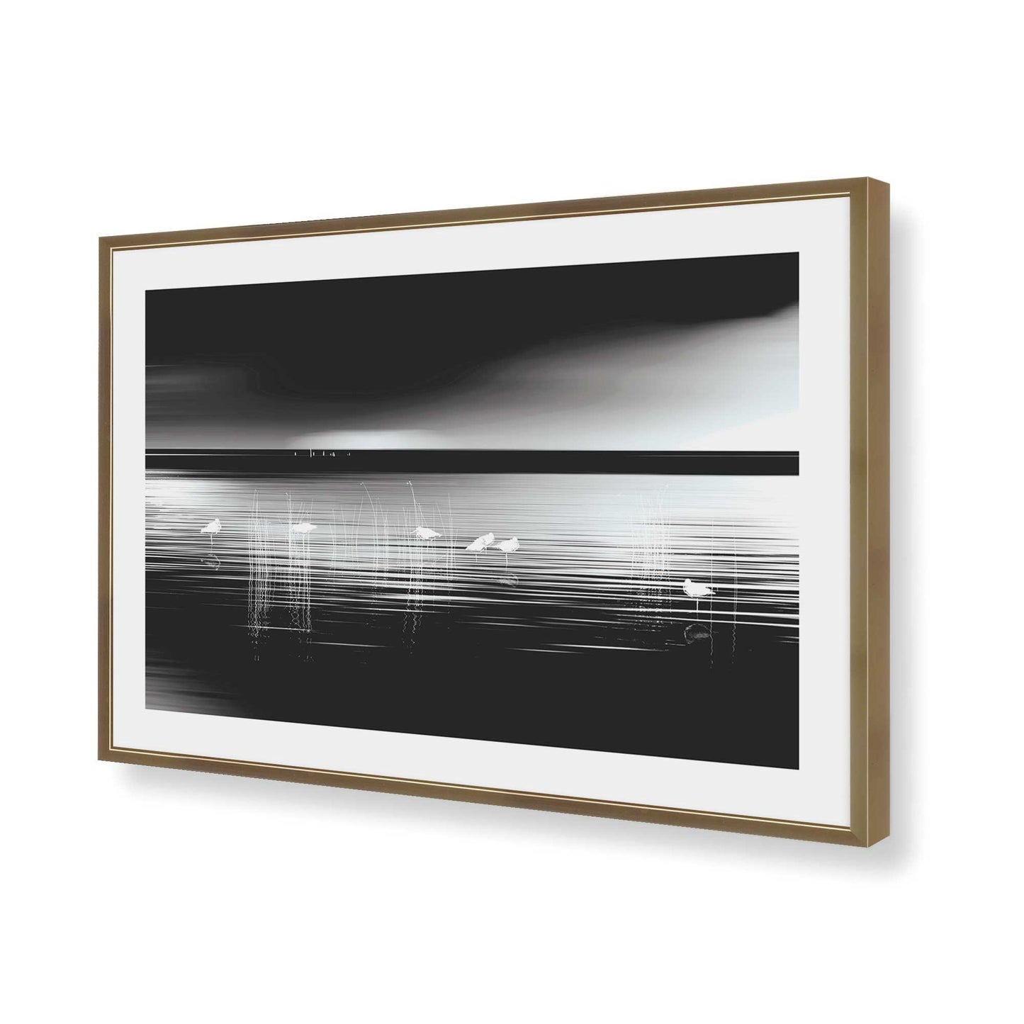 [Color:Brushed Gold], Picture of art in a Brushed Gold frame of the corner