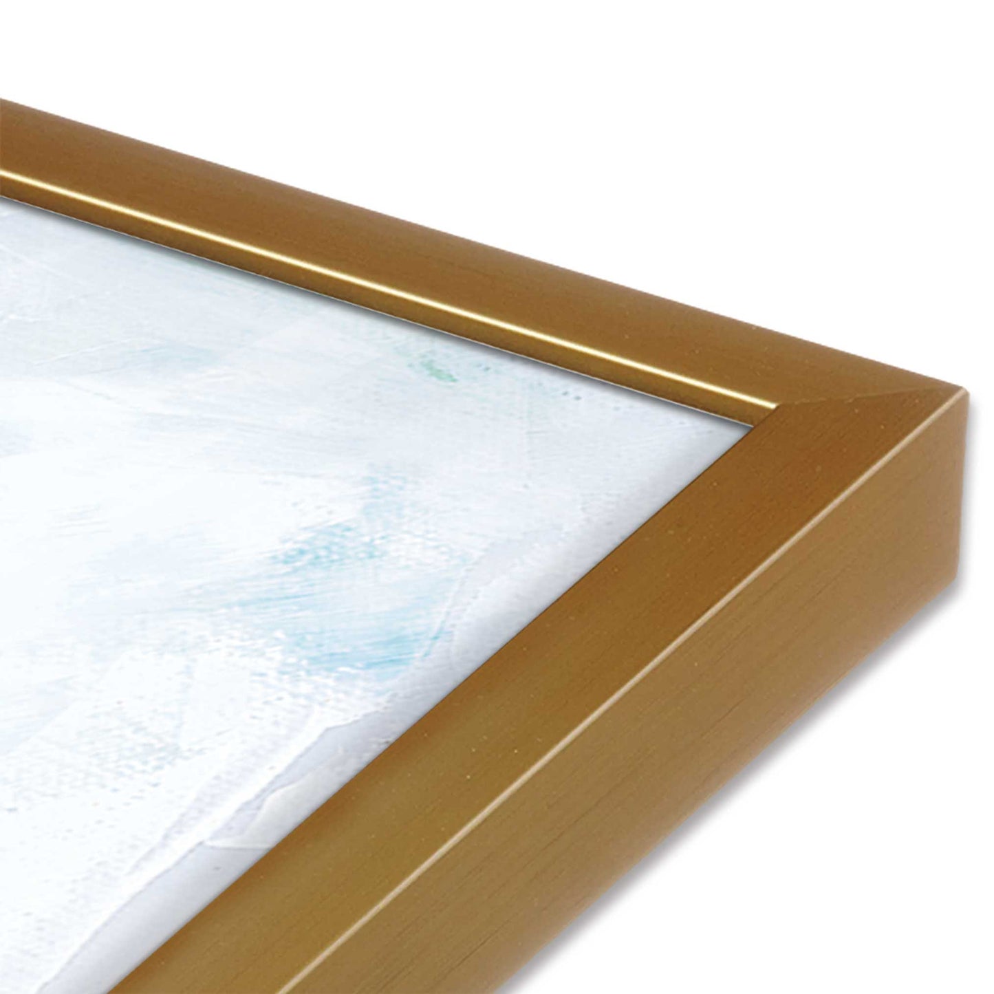 [Color:Polished Gold], Picture of art in a Polished Gold frame at an angle