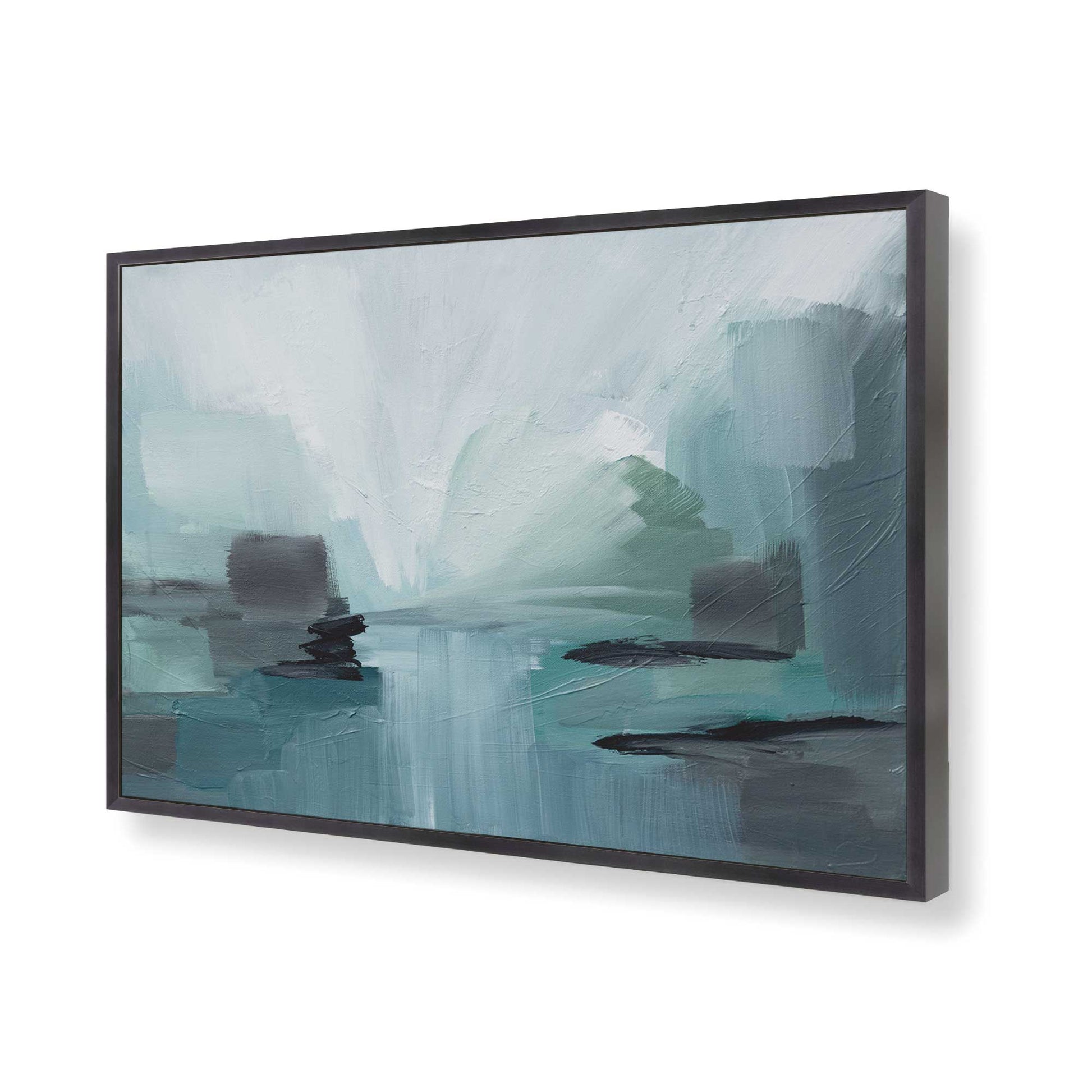 [Color:Weathered Zinc], Picture of art in a Weathered Zinc frame of the corner