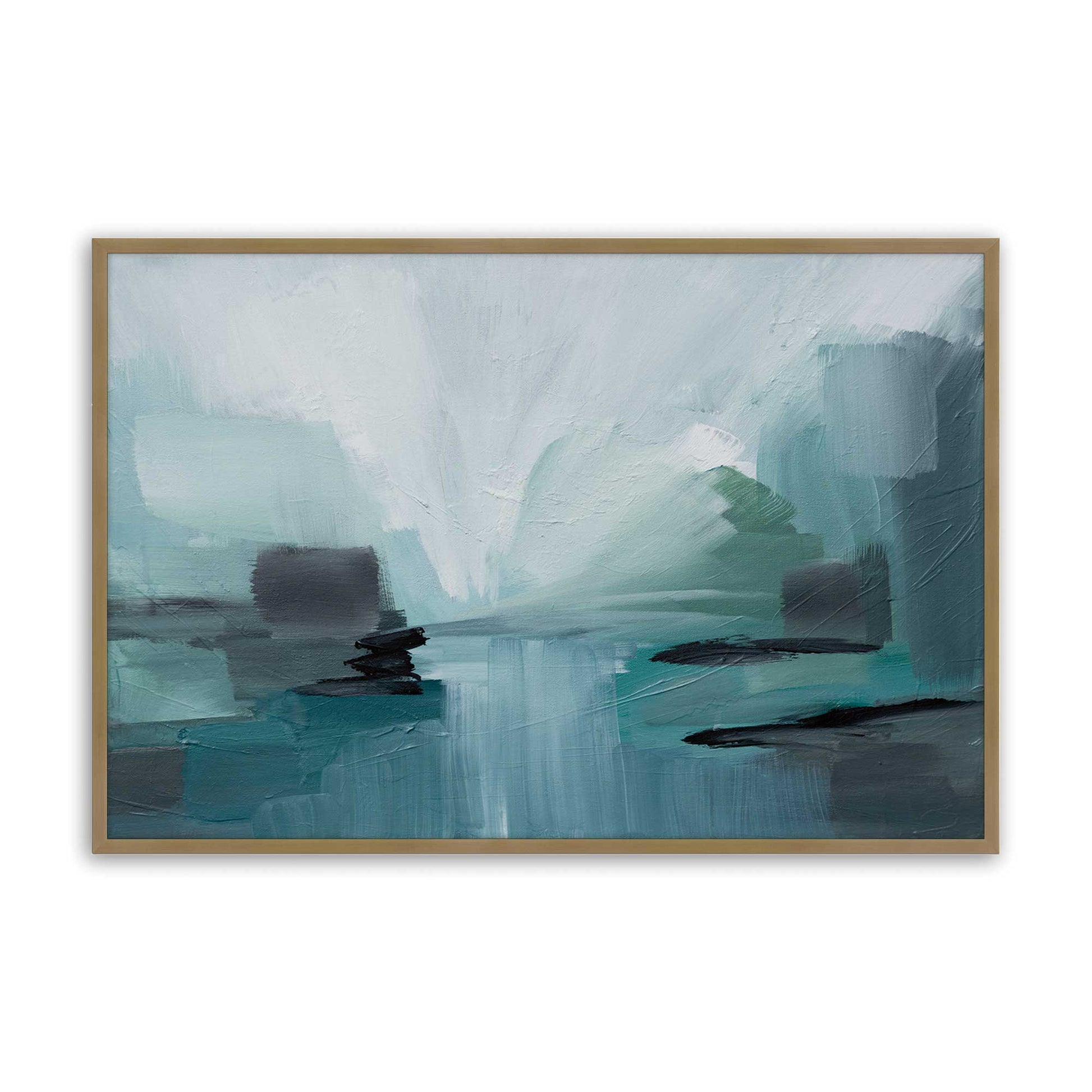 [Color:Brushed Gold], Picture of art in a Brushed Gold frame
