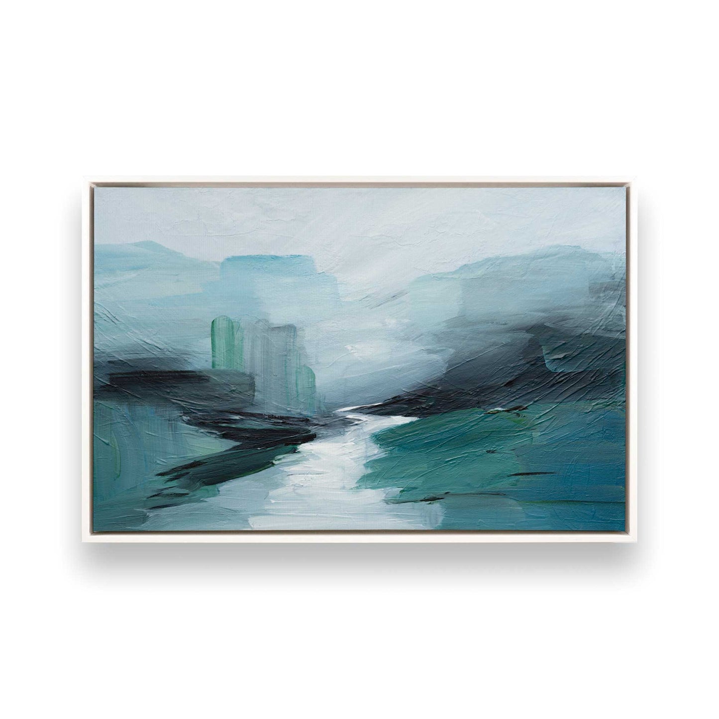 [Color:Opaque White], Picture of art in a White frame