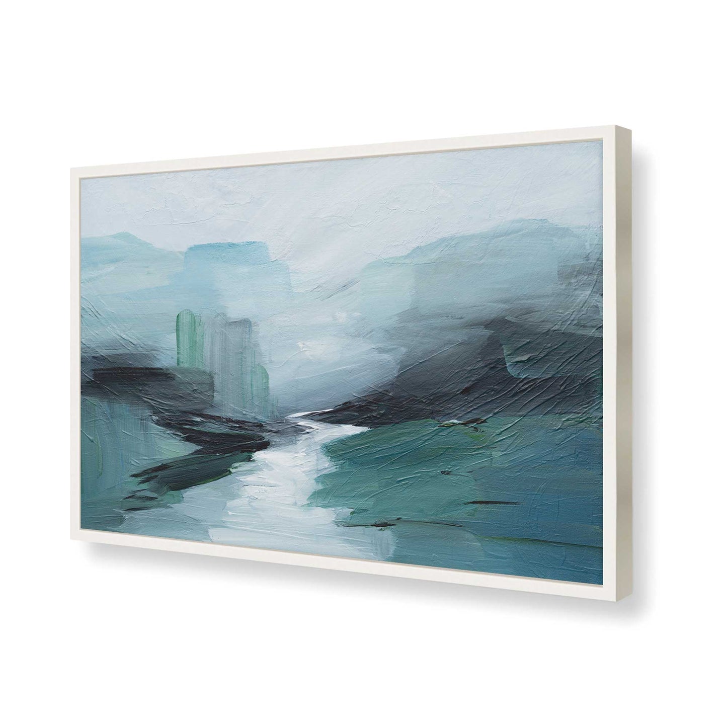 [Color:Opaque White], Picture of art in a Opaque White frame of the corner